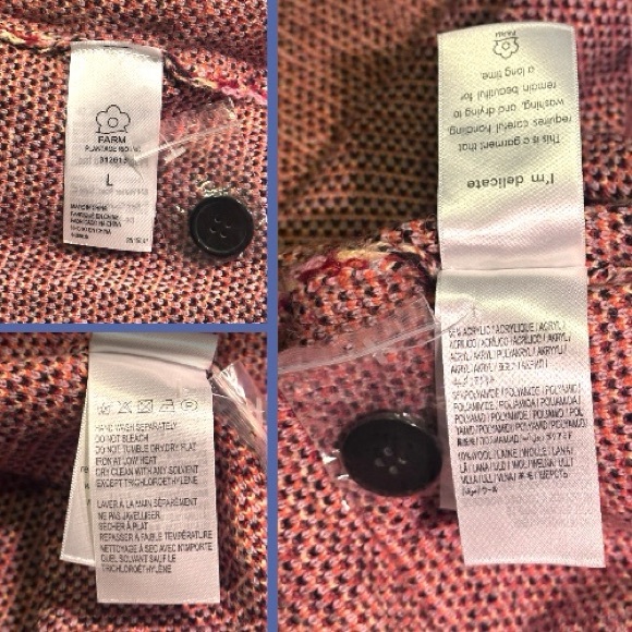 NWT FARM Rio Sweet Mermaids Black Knit Wool-Blend Blazer. Size Large π΄ - Picture 13 of 15